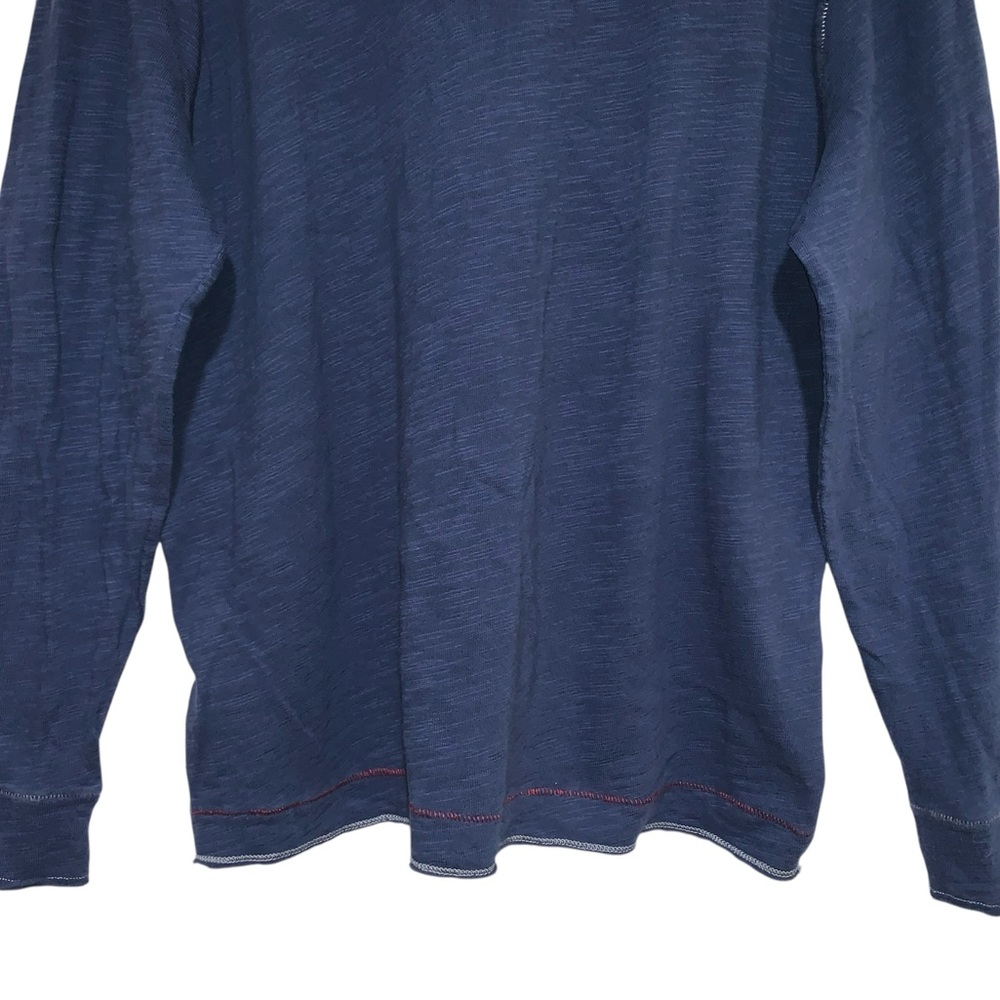 True Grit Men's Soft Henley Pullover Shirt Blue Size: L - Picture 12 of 13